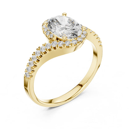 Oval Halo Lab Grown Diamond Engagement Ring