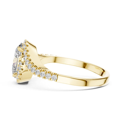 Oval Halo Lab Grown Diamond Engagement Ring