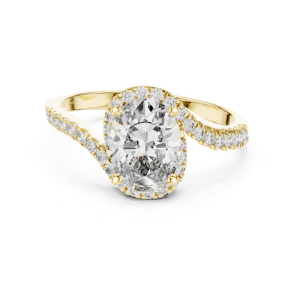 Oval Halo Lab Grown Diamond Engagement Ring