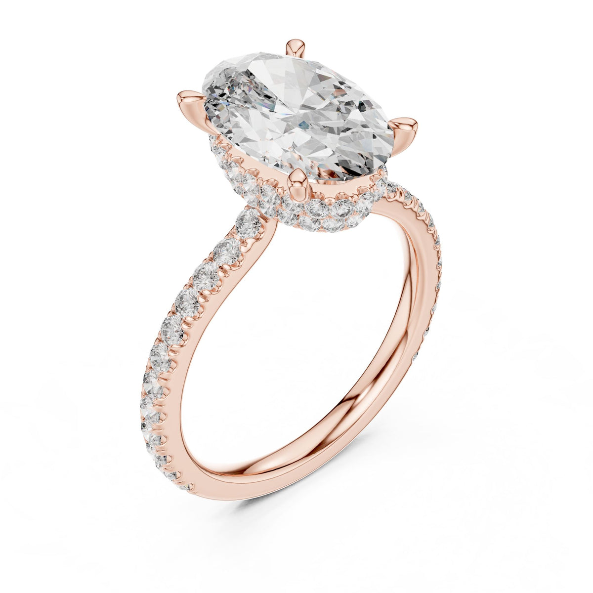 Oval Halo Lab Grown Diamond Engagement Ring