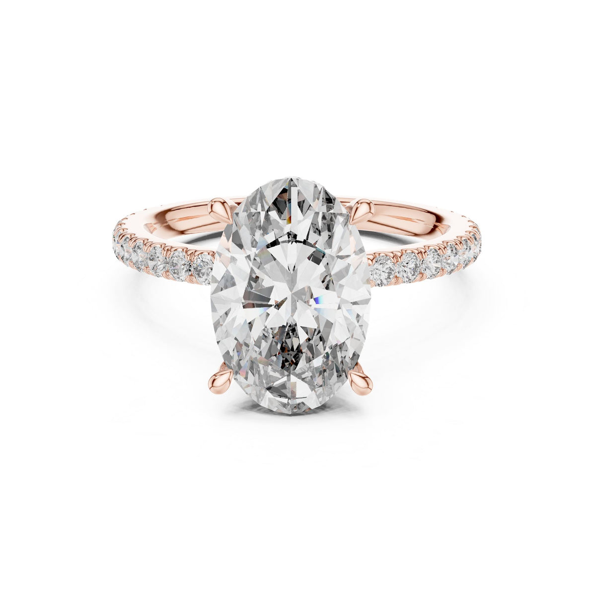 Oval Halo Lab Grown Diamond Engagement Ring