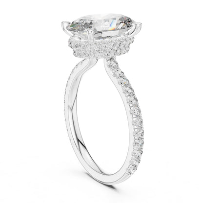 Oval Halo Lab Grown Diamond Engagement Ring