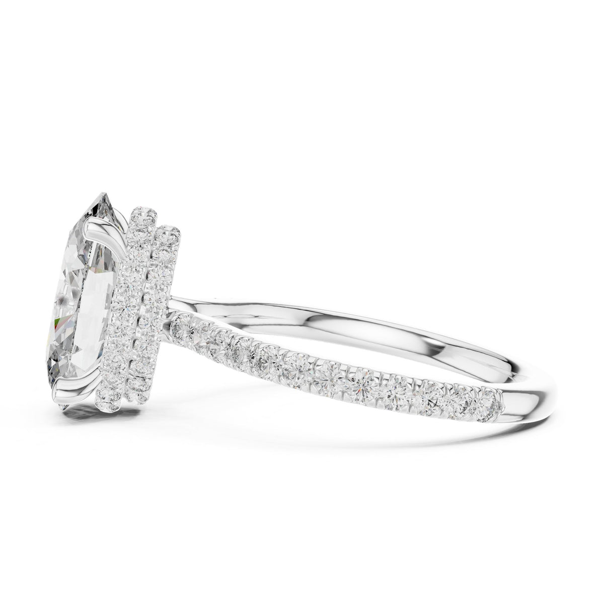 Oval Halo Lab Grown Diamond Engagement Ring