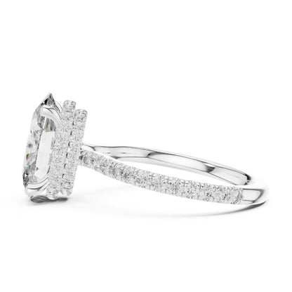 Oval Halo Lab Grown Diamond Engagement Ring