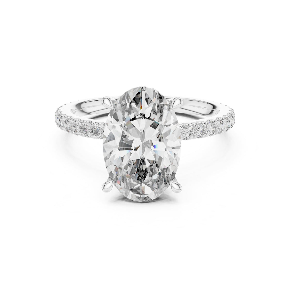Oval Halo Lab Grown Diamond Engagement Ring