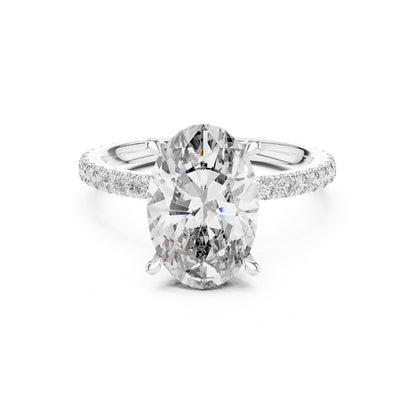 Oval Halo Lab Grown Diamond Engagement Ring
