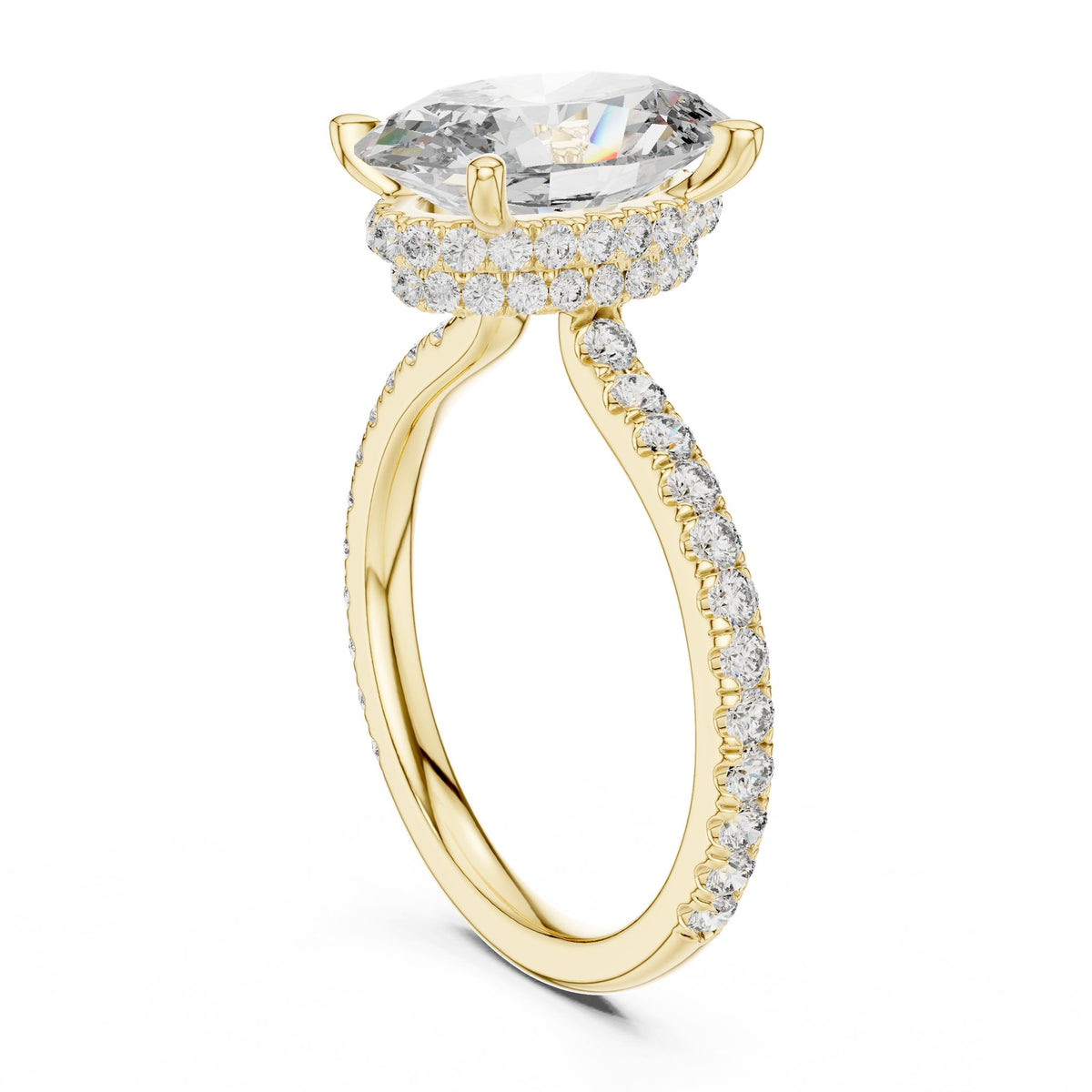 Oval Halo Lab Grown Diamond Engagement Ring