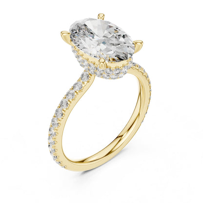 Oval Halo Lab Grown Diamond Engagement Ring