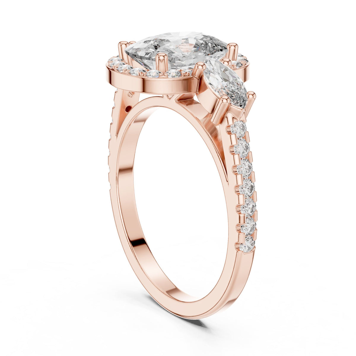 Oval Halo Lab Grown Diamond Engagement Ring