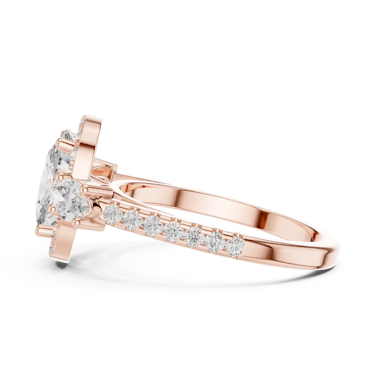 Oval Halo Lab Grown Diamond Engagement Ring
