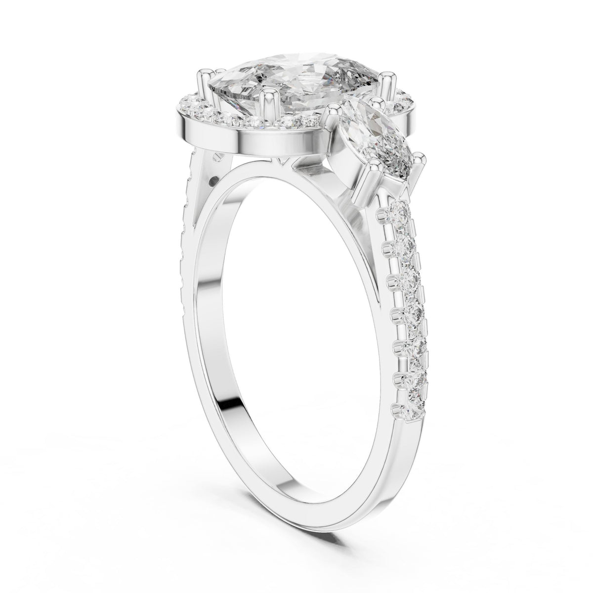 Oval Halo Lab Grown Diamond Engagement Ring