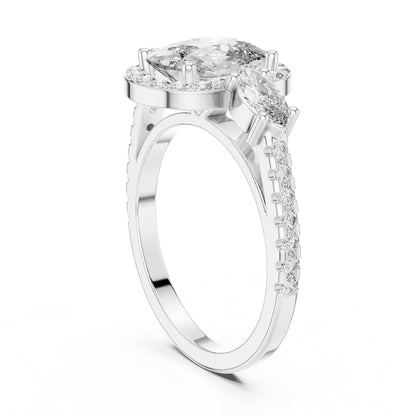 Oval Halo Lab Grown Diamond Engagement Ring
