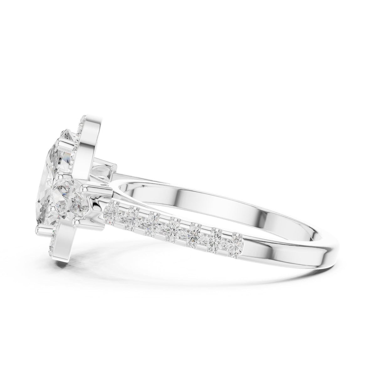 Oval Halo Lab Grown Diamond Engagement Ring