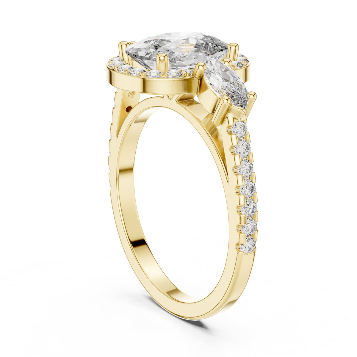 Oval Halo Lab Grown Diamond Engagement Ring