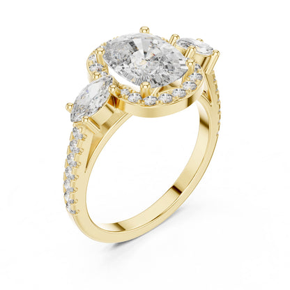 Oval Halo Lab Grown Diamond Engagement Ring