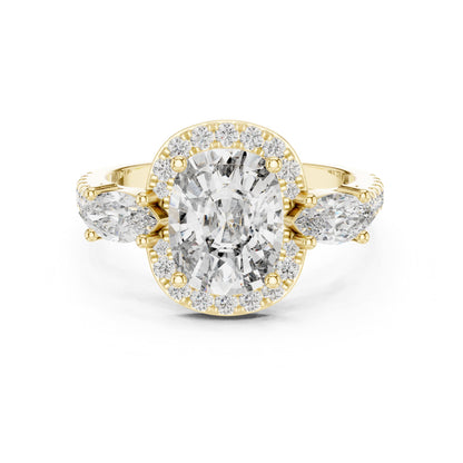 Oval Halo Lab Grown Diamond Engagement Ring