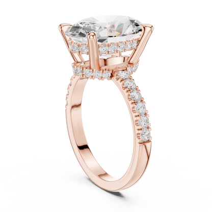 Oval Halo Lab Grown Diamond Engagement Ring