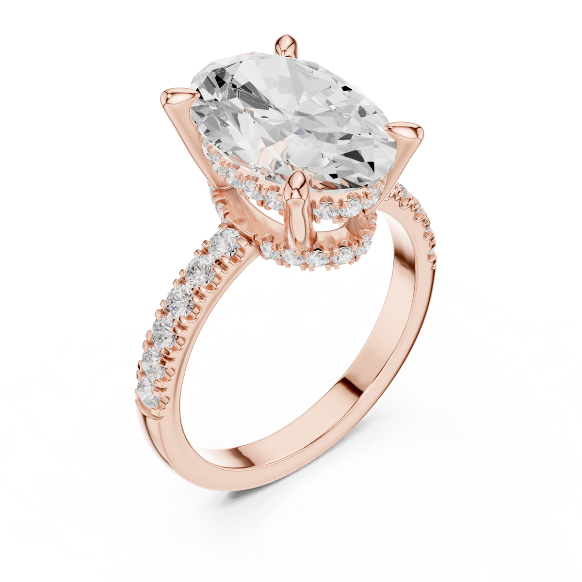 Oval Halo Lab Grown Diamond Engagement Ring