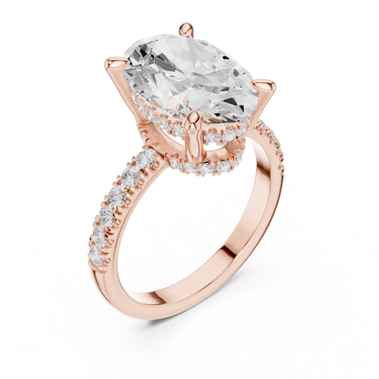 Oval Halo Lab Grown Diamond Engagement Ring