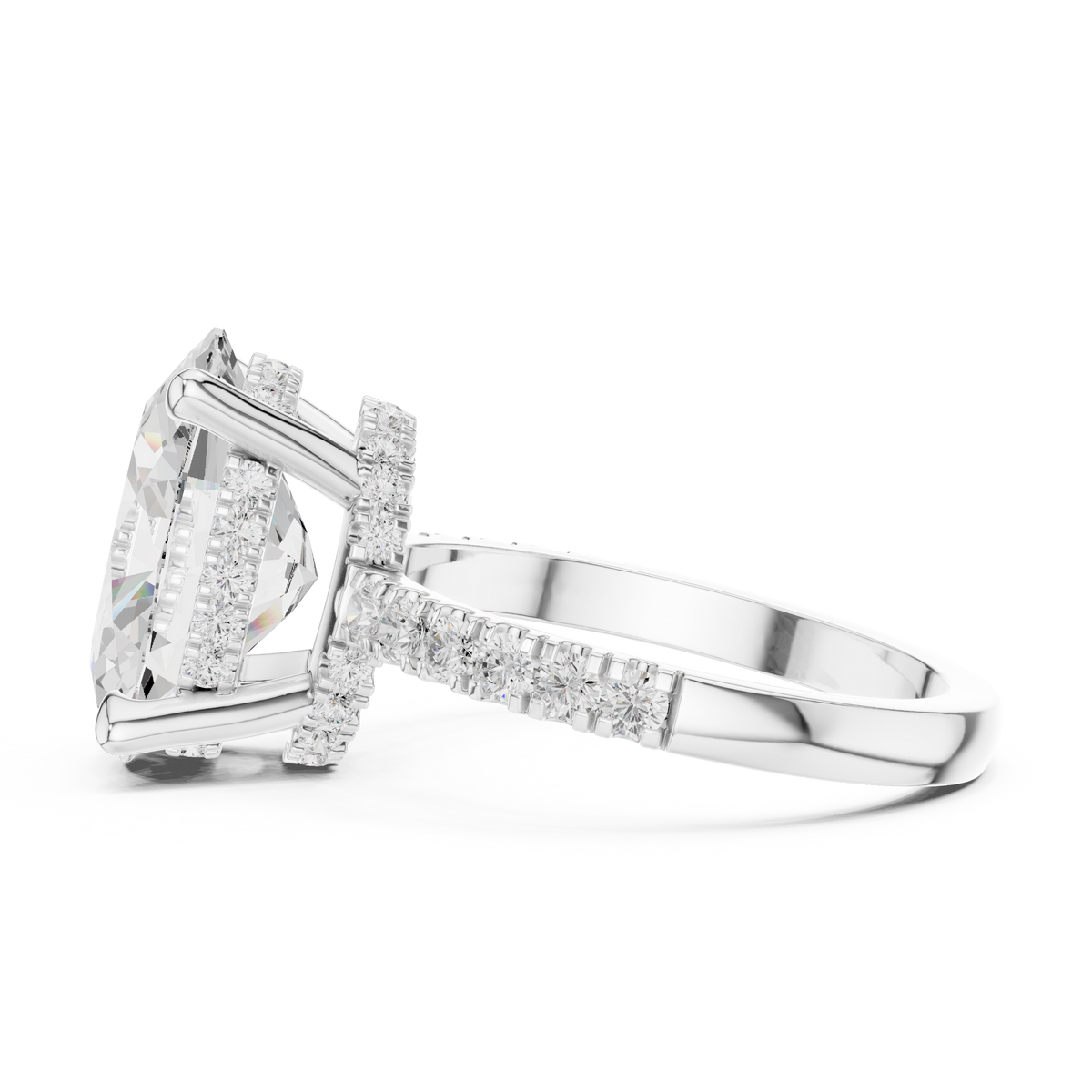 Oval Halo Lab Grown Diamond Engagement Ring
