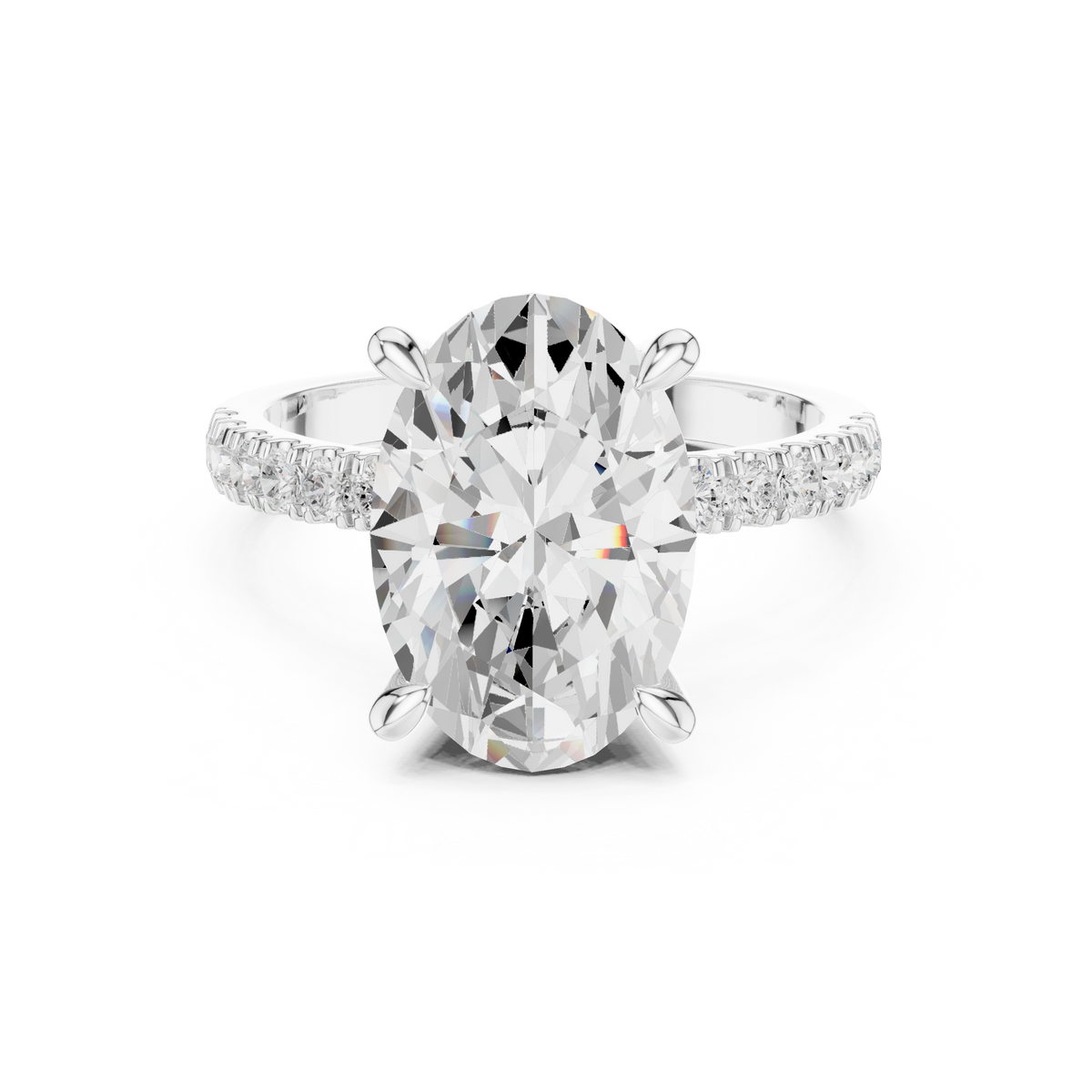 Oval Halo Lab Grown Diamond Engagement Ring