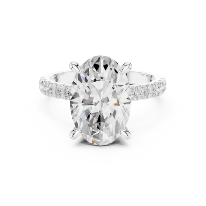 Oval Halo Lab Grown Diamond Engagement Ring