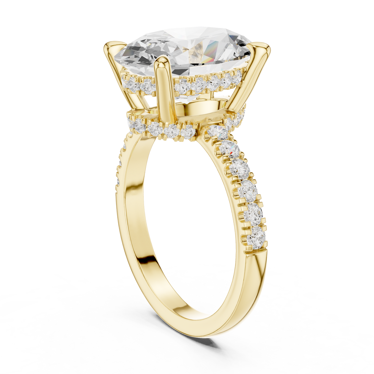 Oval Halo Lab Grown Diamond Engagement Ring
