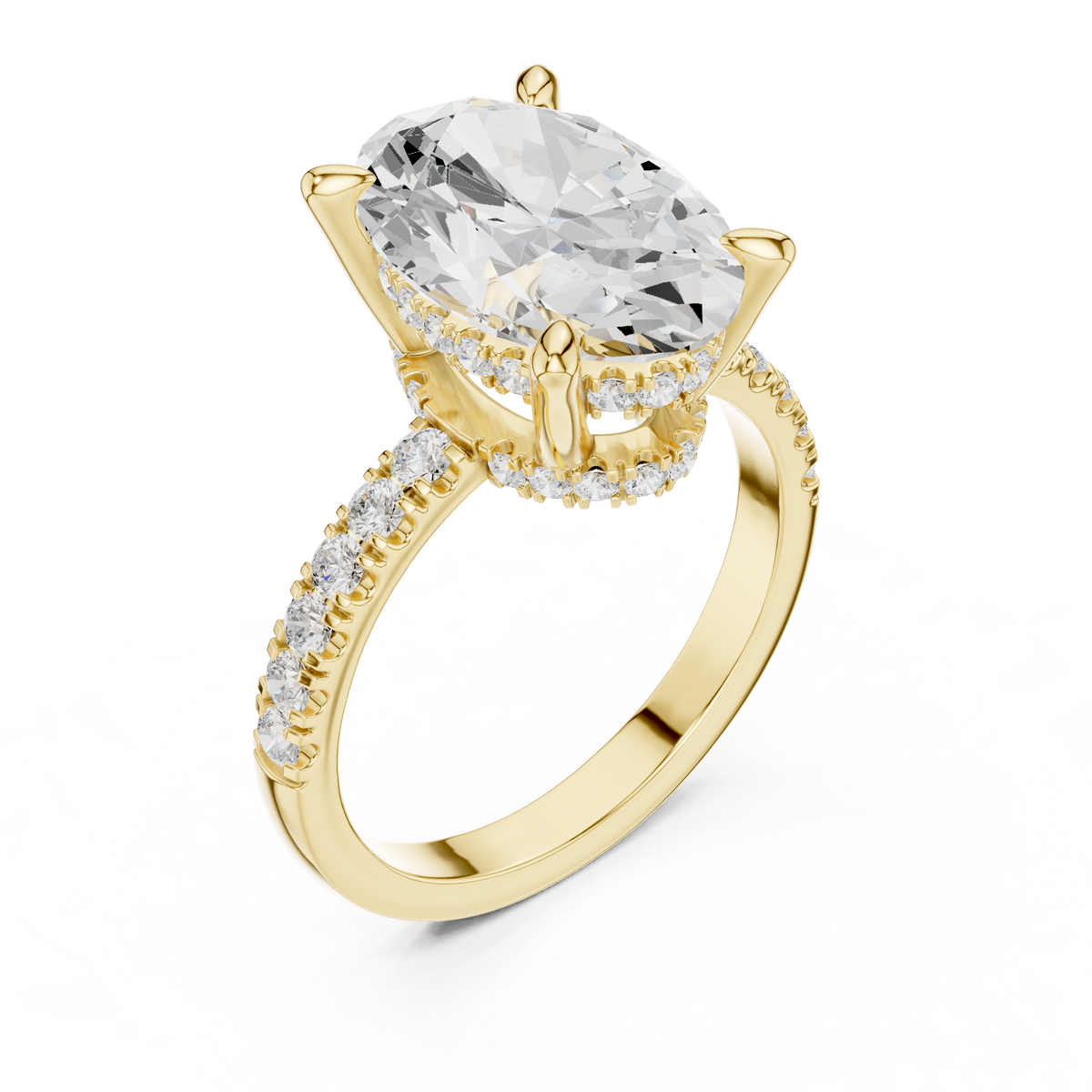 Oval Halo Lab Grown Diamond Engagement Ring