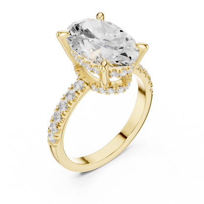 Oval Halo Lab Grown Diamond Engagement Ring
