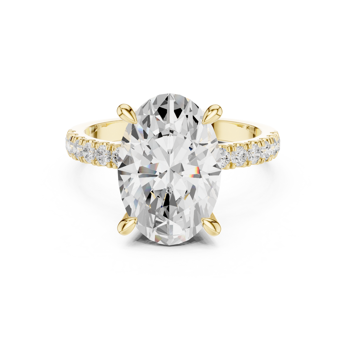 Oval Halo Lab Grown Diamond Engagement Ring