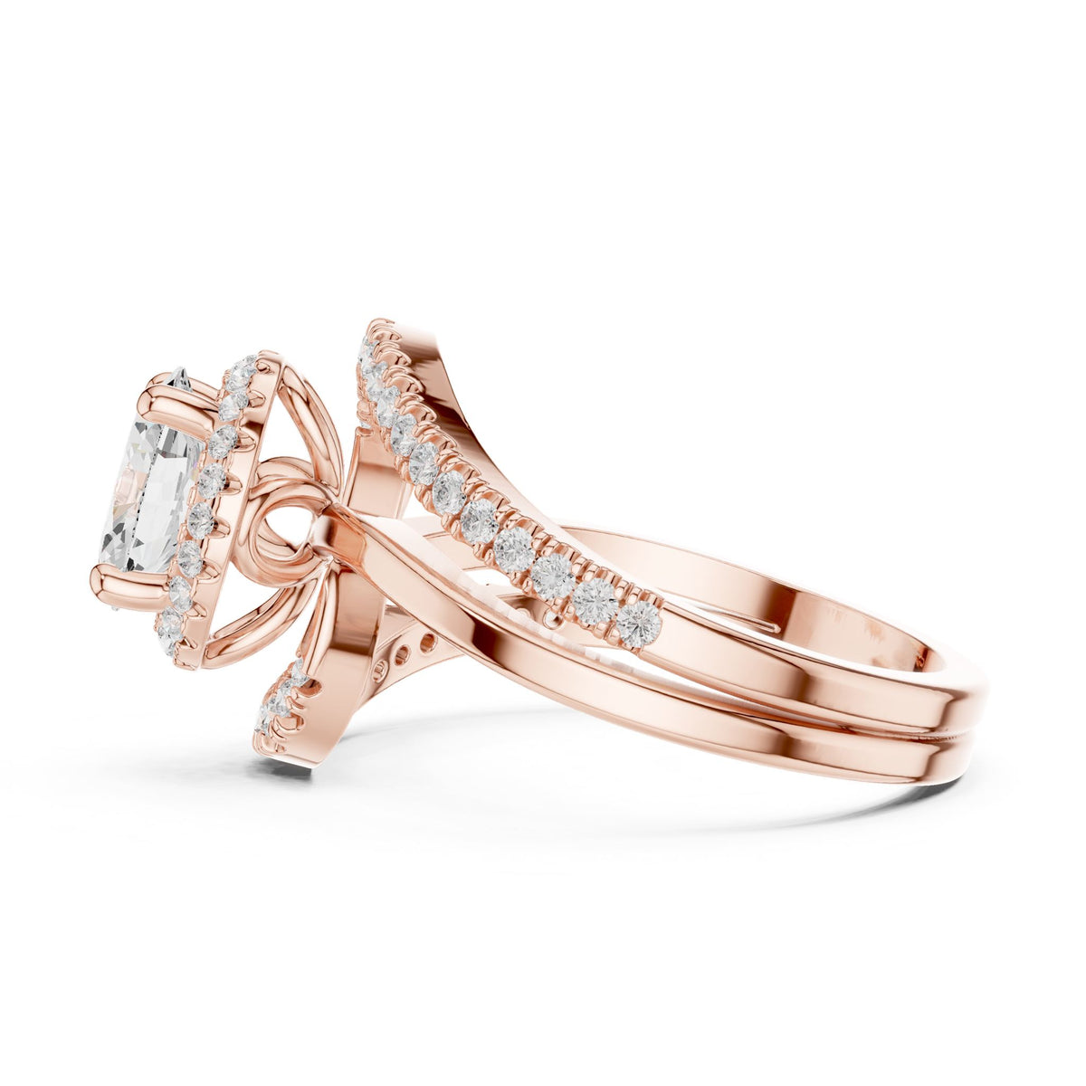 Oval Halo Lab Grown Diamond Engagement Ring