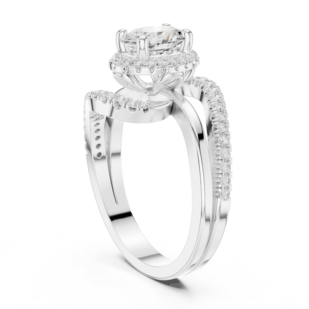 Oval Halo Lab Grown Diamond Engagement Ring