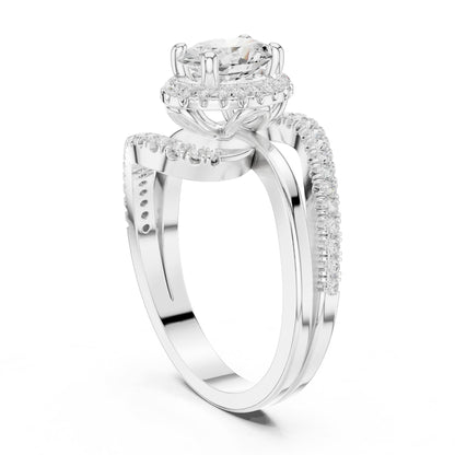 Oval Halo Lab Grown Diamond Engagement Ring