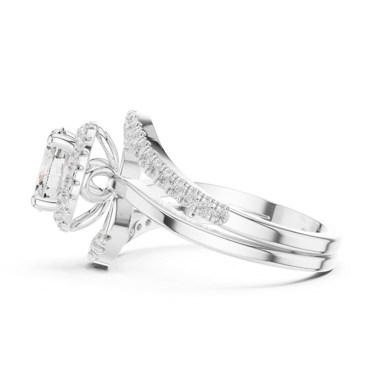 Oval Halo Lab Grown Diamond Engagement Ring