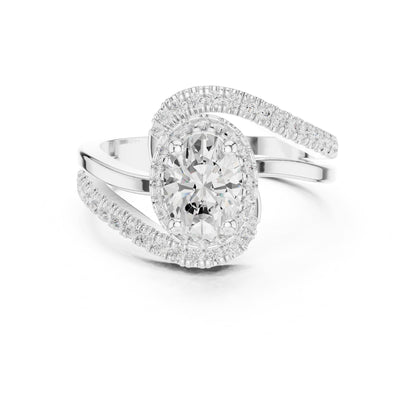 Oval Halo Lab Grown Diamond Engagement Ring