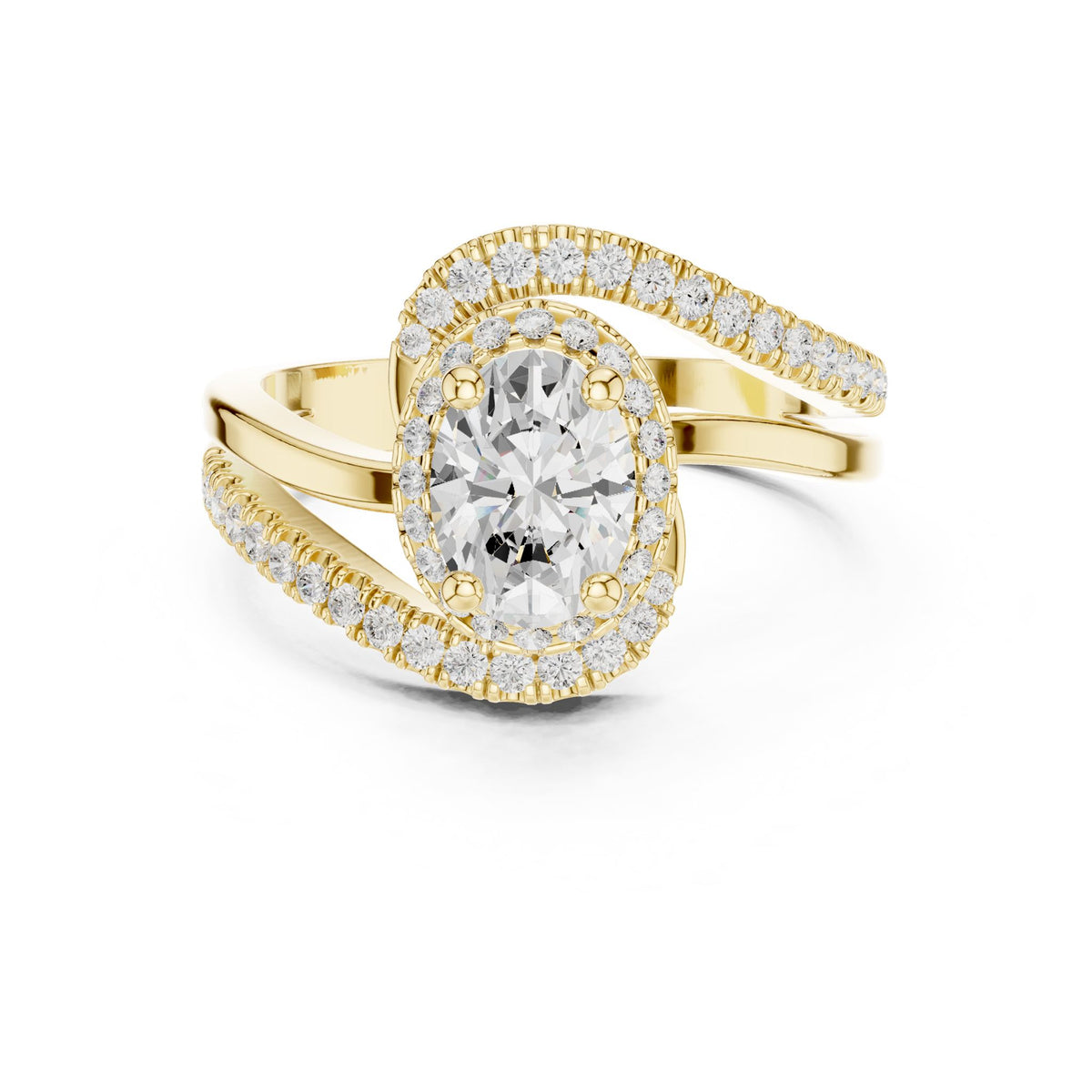 Oval Halo Lab Grown Diamond Engagement Ring