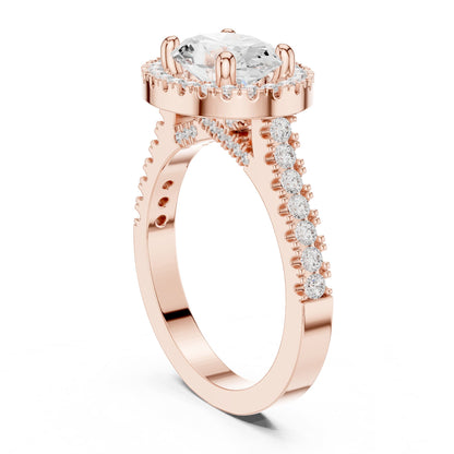 Oval Halo Lab Grown Diamond Engagement Ring