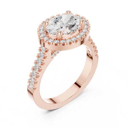 Oval Halo Lab Grown Diamond Engagement Ring