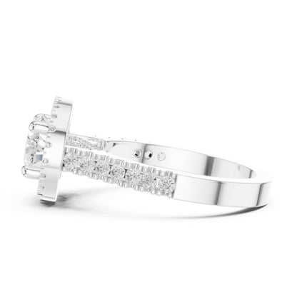 Oval Halo Lab Grown Diamond Engagement Ring