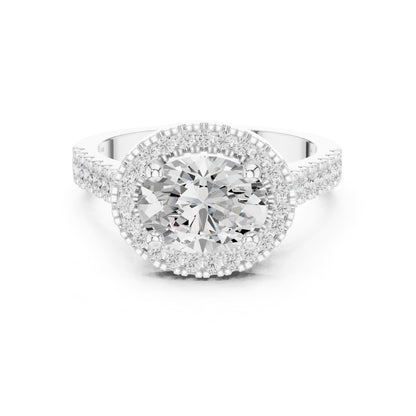 Oval Halo Lab Grown Diamond Engagement Ring