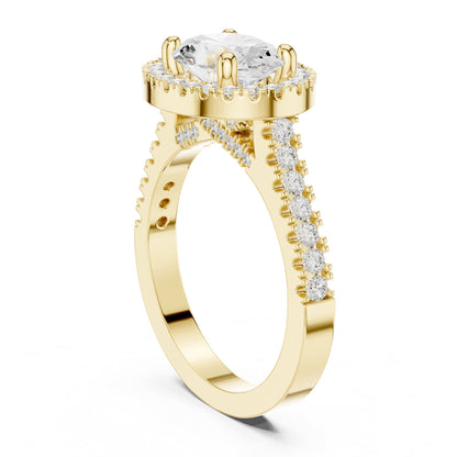 Oval Halo Lab Grown Diamond Engagement Ring