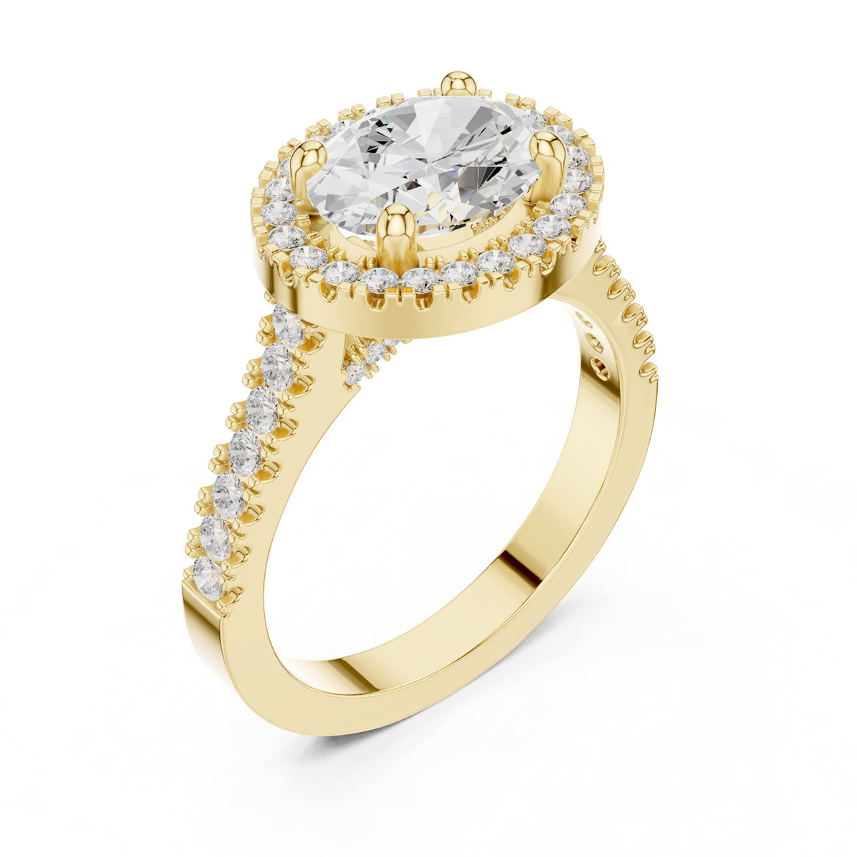 Oval Halo Lab Grown Diamond Engagement Ring