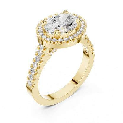Oval Halo Lab Grown Diamond Engagement Ring