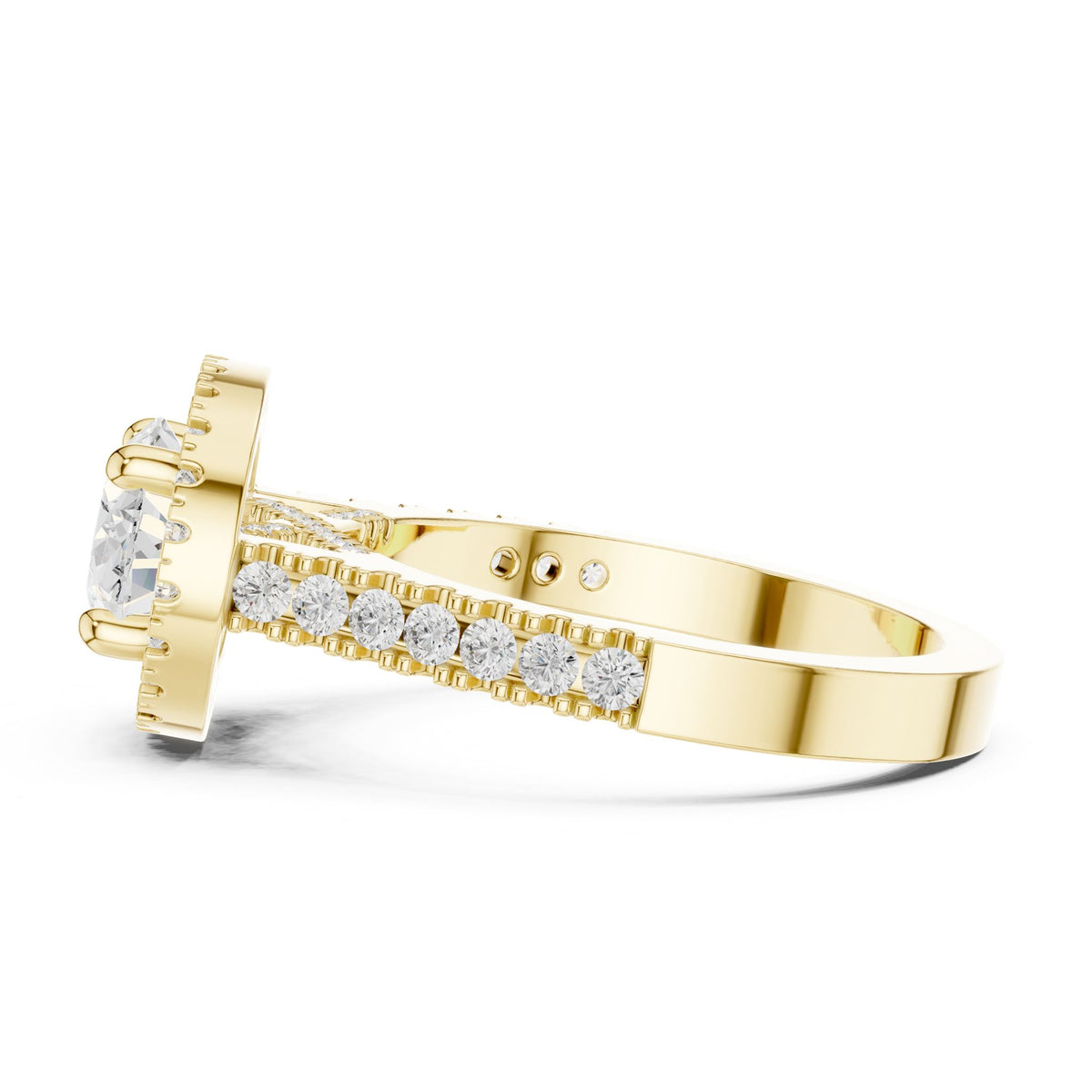 Oval Halo Lab Grown Diamond Engagement Ring