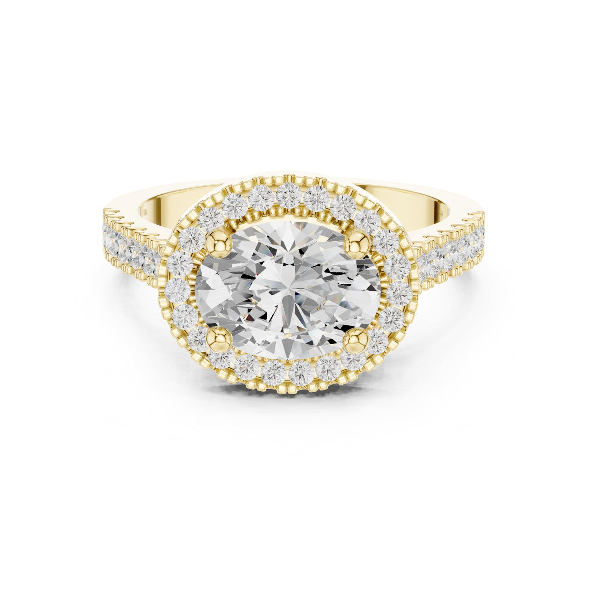 Oval Halo Lab Grown Diamond Engagement Ring