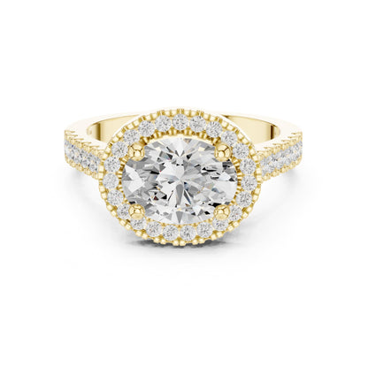 Oval Halo Lab Grown Diamond Engagement Ring