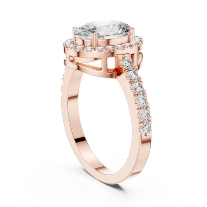 Oval Halo Lab Grown Diamond Engagement Ring