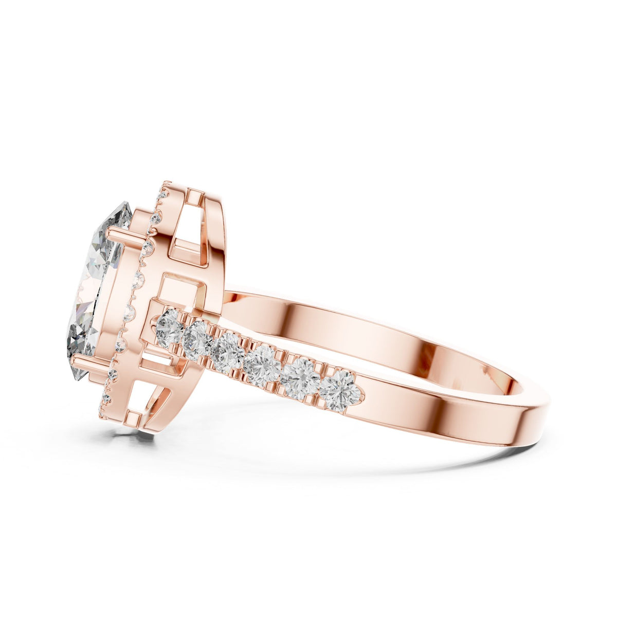 Oval Halo Lab Grown Diamond Engagement Ring
