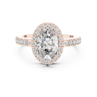 Oval Halo Lab Grown Diamond Engagement Ring