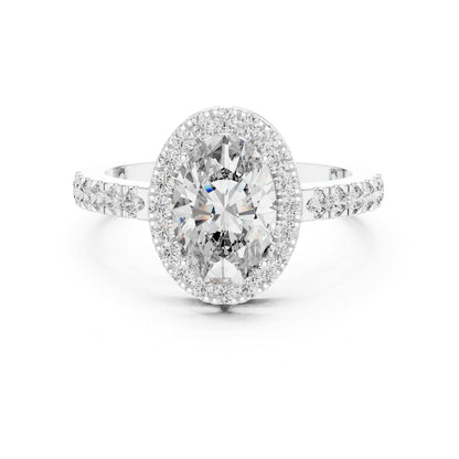 Oval Halo Lab Grown Diamond Engagement Ring